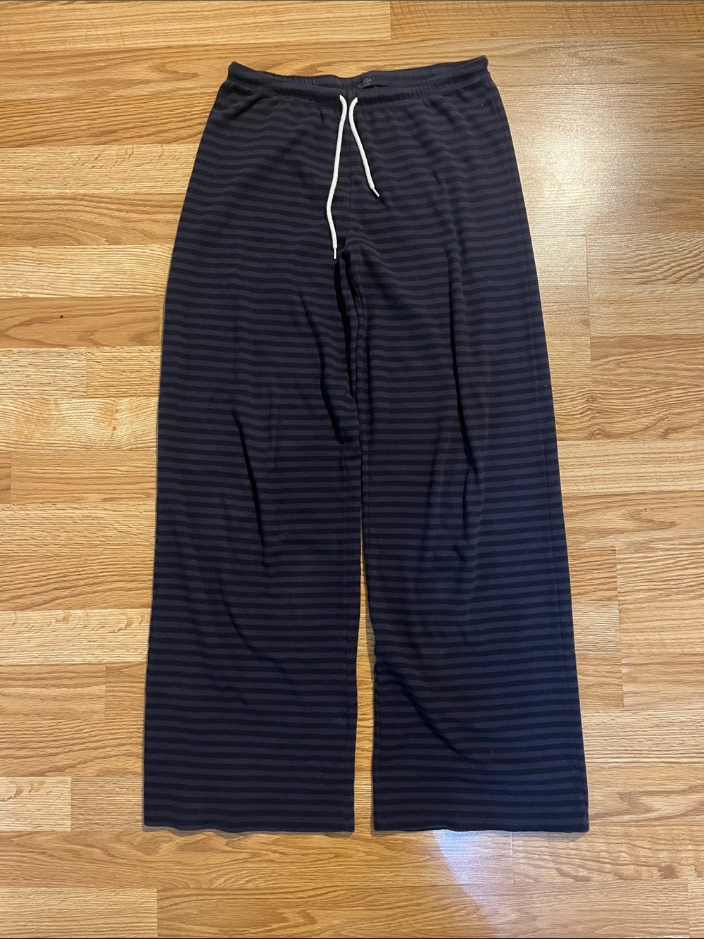 Brandy Melville Navy and Black Striped sweatpants